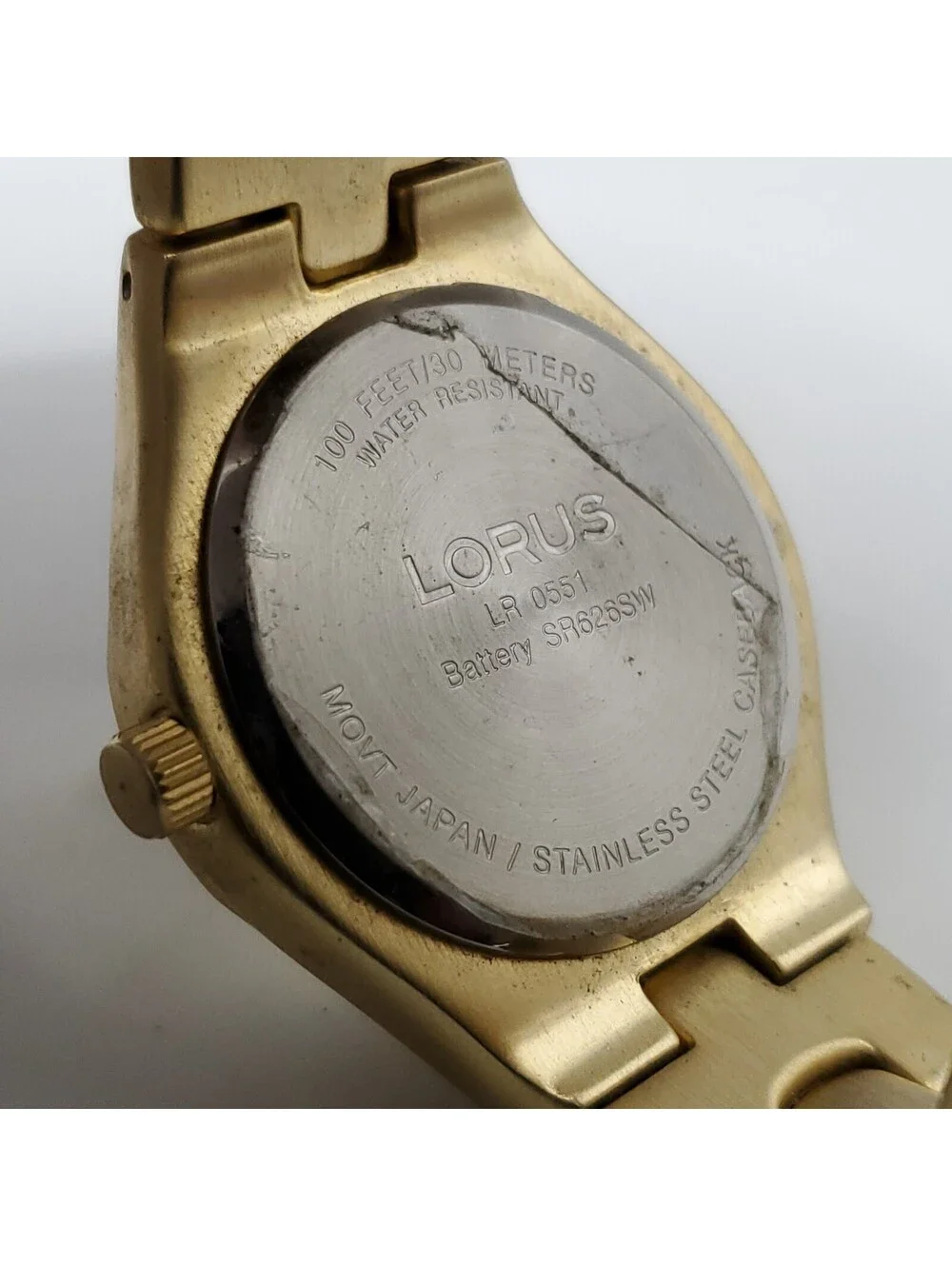 Lorus Diver Style Women Watch New Battery Gold Tone Date Dial 34mm